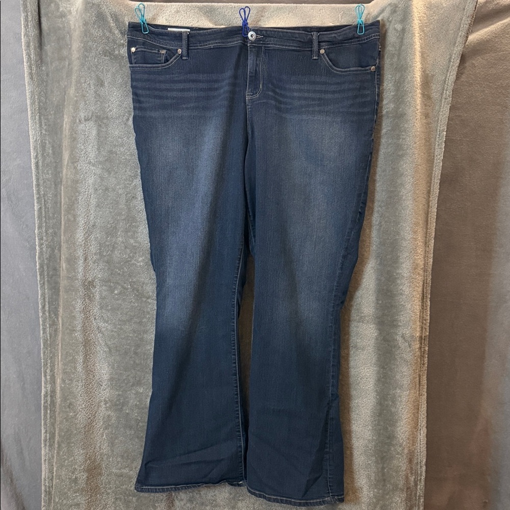 Torrid Deep Indigo Luxe Slim Boot Cut Jeans 24 TALL EUC